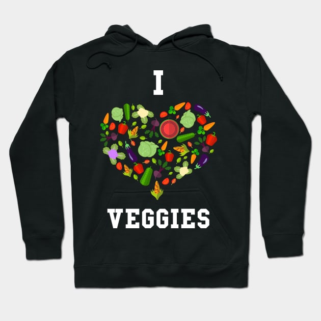 I Love Veggies Hoodie by oskibunde